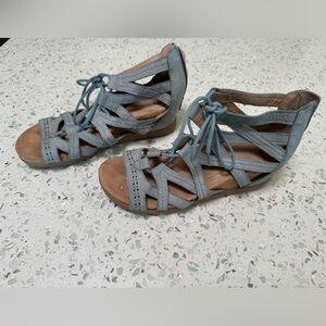 Earth Origins Shoes Tan Leather Sandals Size 8.5 Wide